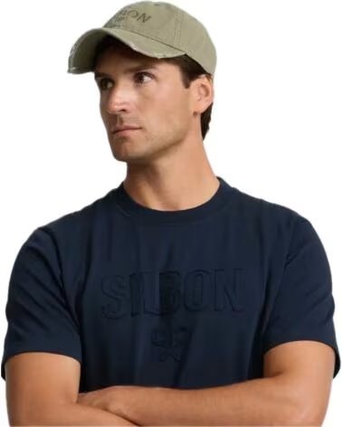SILBON T-SHIRT FW261010402406 MARINEBLAU AZUL