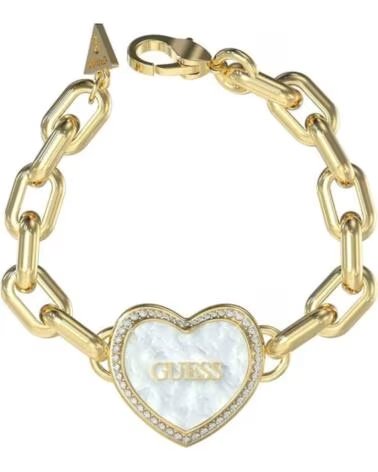 PULSERA DE MUJER GUESS JUBB04021JWYGWHL CORAZÓN ACERO DORADO