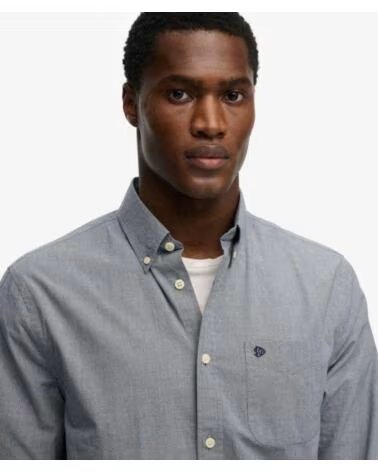 SUPERDRY CAMICIA PREPPY PIED-DE-POULE BLU MARINA VARIOS COLORES