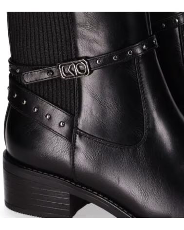CHIKA10 ENARA 03 BOTTINES CUIR SYNTHÉTIQUE FEMME TALON MOYEN NEGRO-BLACK
