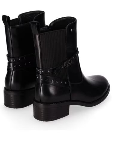 CHIKA10 ENARA 03 BOTTINES CUIR SYNTHÉTIQUE FEMME TALON MOYEN NEGRO-BLACK