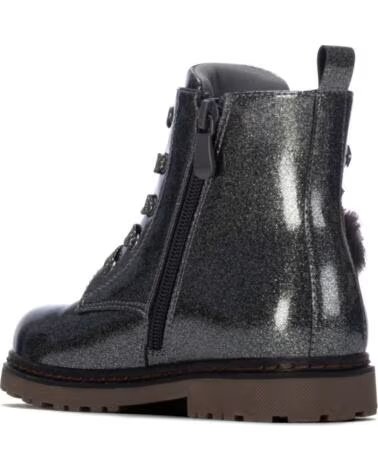 BOTINS INFANTILES XTI 154115 ESTILO MILITAR COM PURPURINA E DETALHE DE RAPOSA PLOMO