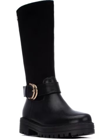 BOTAS ALTAS XTI 154125 COM FIVELA DECORATIVA E FECHO ÉCLAIR NEGRO