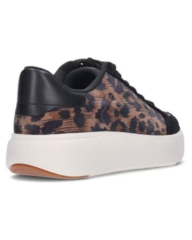 FITFLOP DAMEN SNEAKER E61 LEOPARD SUEDE BLACKCHOCOLATEMIX