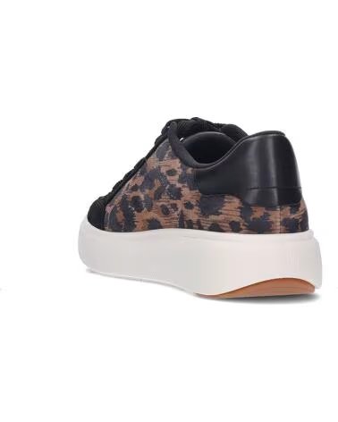 FITFLOP DAMEN SNEAKER E61 LEOPARD SUEDE BLACKCHOCOLATEMIX