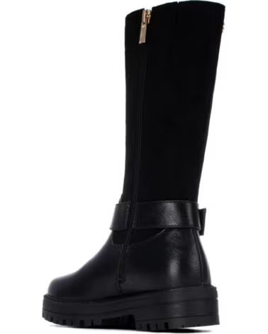 BOTAS ALTAS XTI 154125 COM FIVELA DECORATIVA E FECHO ÉCLAIR NEGRO