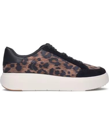 FITFLOP DAMEN SNEAKER E61 LEOPARD SUEDE BLACKCHOCOLATEMIX