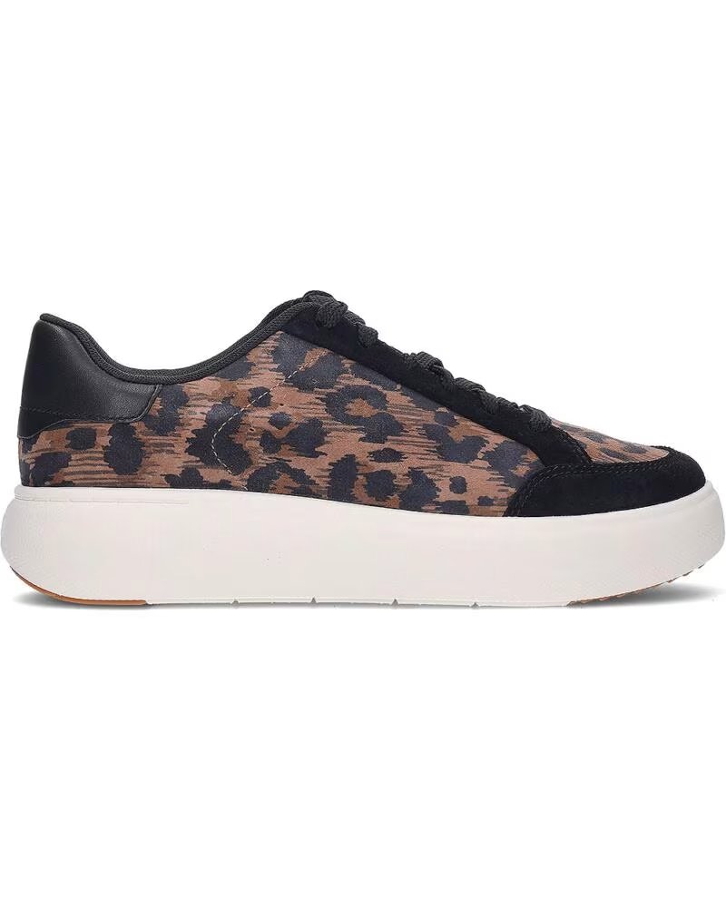 FITFLOP DAMEN SNEAKER E61 LEOPARD SUEDE BLACKCHOCOLATEMIX