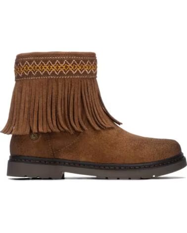 XTI 154151 BOTINES CON FLECOS Y BORDADOS CAMEL