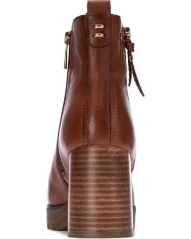 BOTTINES À TALONS HAUTS CARMELA 164283 EN CUIR CAMEL