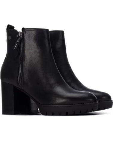 CARMELA 164283 BOTTINES À TALONS EN CUIR NEGRO