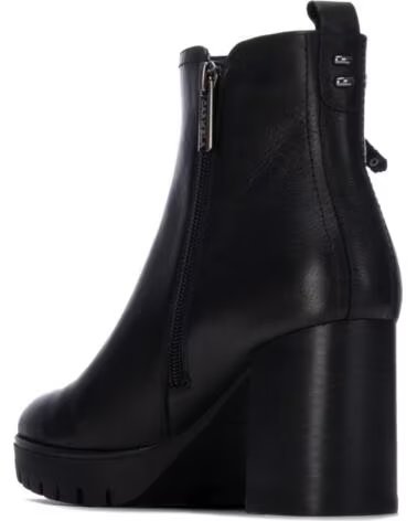 CARMELA 164283 BOTTINES À TALONS EN CUIR NEGRO