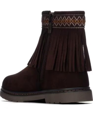 BOTTINES FEMME AVEC FRANGES ET DÉTAIL BRODÉ XTI 154151 MARRON