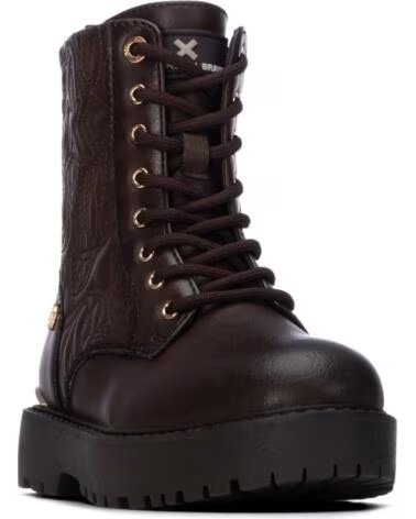 FLACHE MILITÄR-SCHNÜRSTIEFELETTEN XTI 154175 MARRON