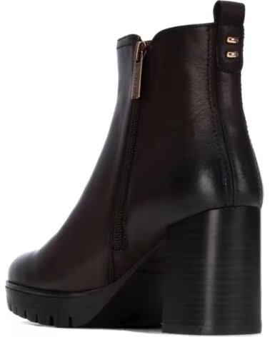 CARMELA 164283 BOTTINES EN CUIR TALON LARGE MARRON