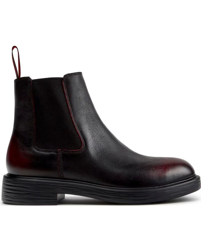 BOTINES DE PIEL CAMPER K300492 DEAN NEGROBURDEOS010