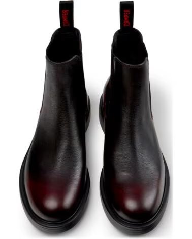 BOTINES DE PIEL CAMPER K300492 DEAN NEGROBURDEOS010