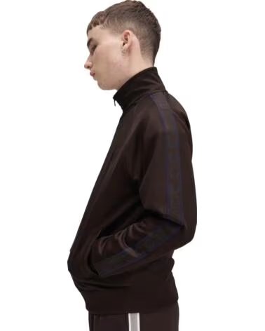 FRED PERRY CHAQUETA CHÁNDAL CINTA DEPORTIVA CONTRASTE MARRÓN J5557