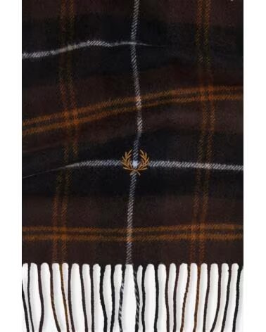 FRED PERRY SCIARPA LANA AGNELLO TARTAN C3339 MARRONE MARRóN