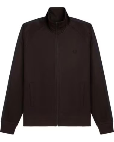FRED PERRY CHAQUETA CHÁNDAL CINTA DEPORTIVA CONTRASTE MARRÓN J5557