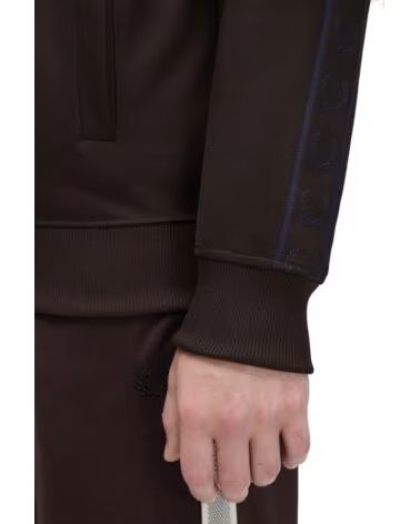 FRED PERRY CHAQUETA CHÁNDAL CINTA DEPORTIVA CONTRASTE MARRÓN J5557