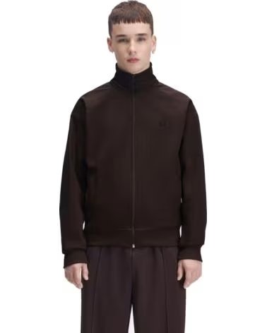 FRED PERRY CHAQUETA CHÁNDAL CINTA DEPORTIVA CONTRASTE MARRÓN J5557