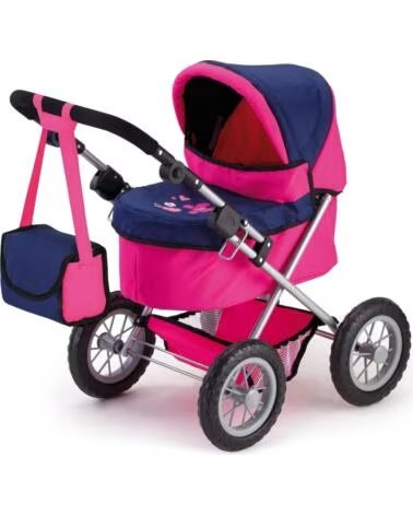 BAYER COCHECITO DE MUNECAS CON BOLSA 13013AA ROSA OSCURO