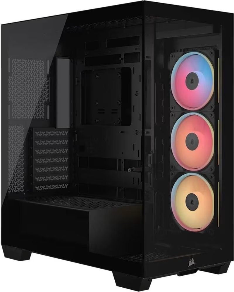 CORSAIR Caja ordenador gaming 3500x lx - r rgb icue atx cristal templado negra