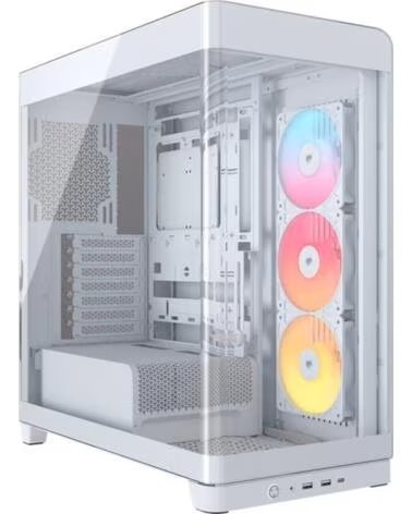 CORSAIR Caja ordenador gaming 4500x rs - r argb atx cristal templado blanca