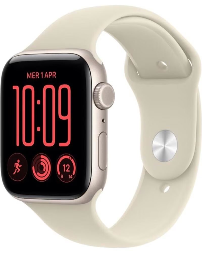 APPLE Watch SE3- GPS- Cellular- 44mm- Caja de Aluminio Blanco Estrella- Correa Deportiva Arena M-L
