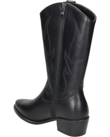 BONAVENTURE B753 BOTTES À TALONS COWBOY POUR FEMME NEGRO