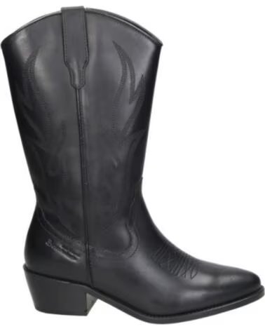 BONAVENTURE B753 BOTTES À TALONS COWBOY POUR FEMME NEGRO