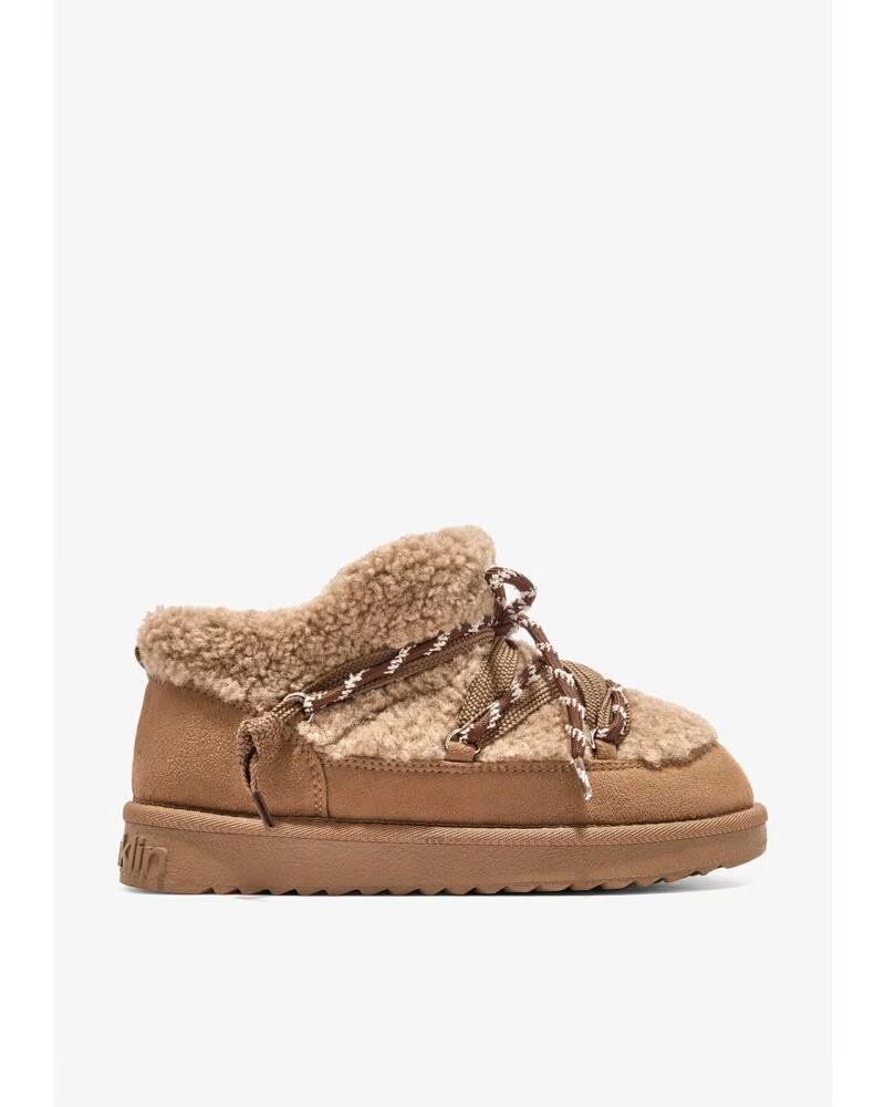 D FRANKLIN BOTINES PLANOS MUJER NORDIC LITE SHERPA CAMEL BEIGE