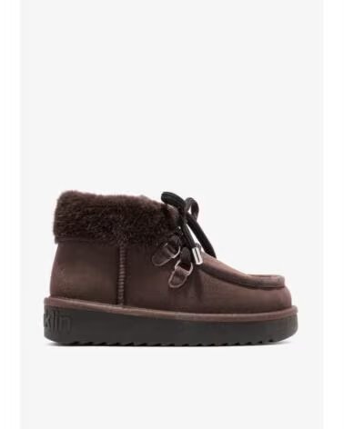 D FRANKLIN NORDIC MID FUR BOTTINES PLATES FEMME MARRON MARRóN