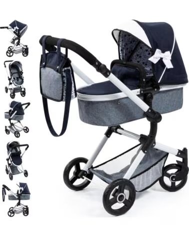 BAYER COCHECITO MUÑECAS NEO VARIO 18481AB AZUL MARINO