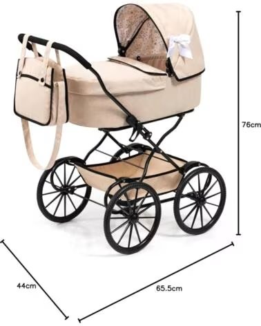 BAYER COCHECITO MUÑECA CLASSIC 14375AA BEIGE CLARO BEIG