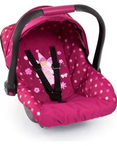BAYER SILLA DE COCHE PARA MUÑECA DELUXE REIG 67967AA ROSA OSCURO