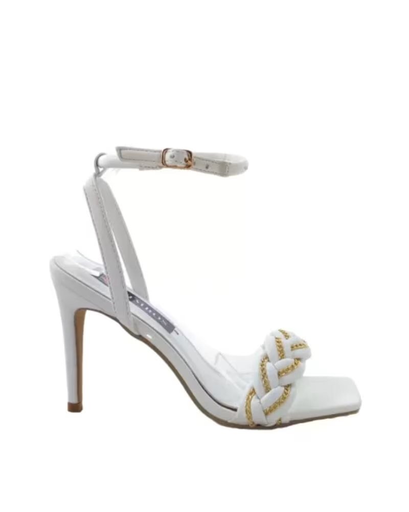 TIMBOS SANDALE TALON HABILLÉE FEMME BLANC 125385 BLANCO