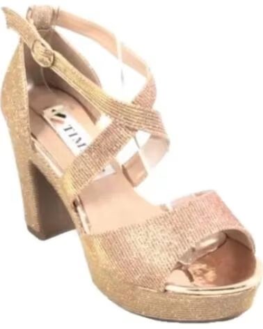 TIMBOS SANDÁLIA SALTO FESTA PLATAFORMA MULHER CHAMPAGNE 126944