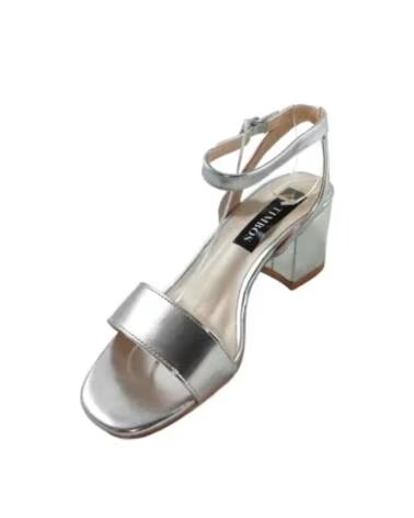 TIMBOS SANDALIA TACÓN FIESTA OUTLET 126894 PLATA