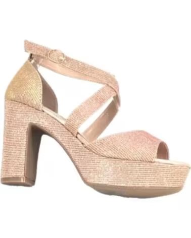 TIMBOS SANDÁLIA SALTO FESTA PLATAFORMA MULHER CHAMPAGNE 126944