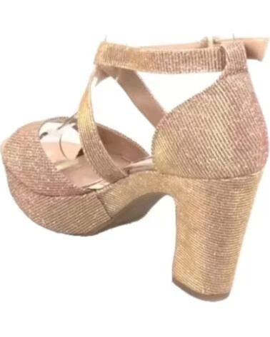 TIMBOS SANDÁLIA SALTO FESTA PLATAFORMA MULHER CHAMPAGNE 126944