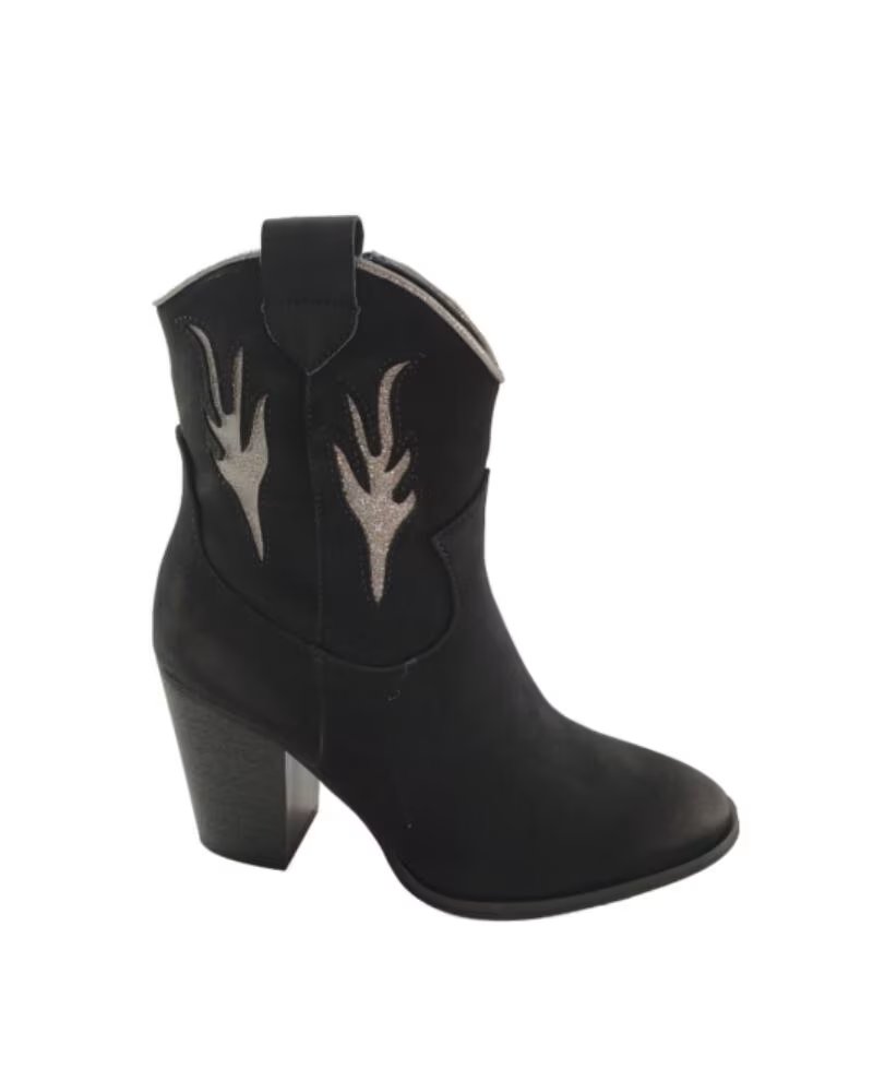 TIMBOS BOTA COWBOY SALTO MULHER PRETO 127009 NEGRO