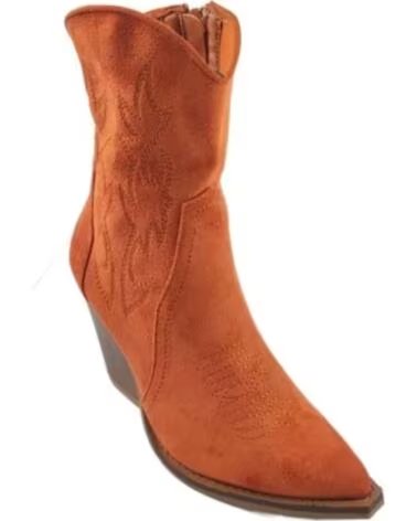 TIMBOS BOTAS ESTILO TEXANO FEMININAS 127270 NARANJA