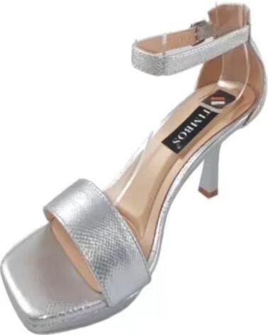 TIMBOS OUTLET DAMEN PARTY ABSATZ SANDALE SILBER 127528 PLATA