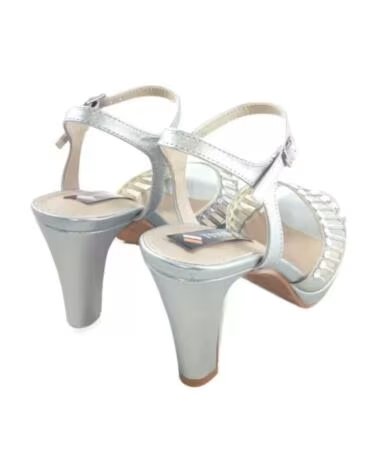 TIMBOS DAMEN PARTY ABSATZ SANDALE SILBER 127585 PLATA