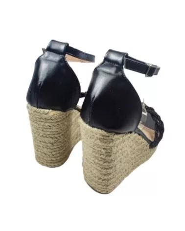 TIMBOS DAMEN ESPARTO KEILSANDALE 127668 NEGRO