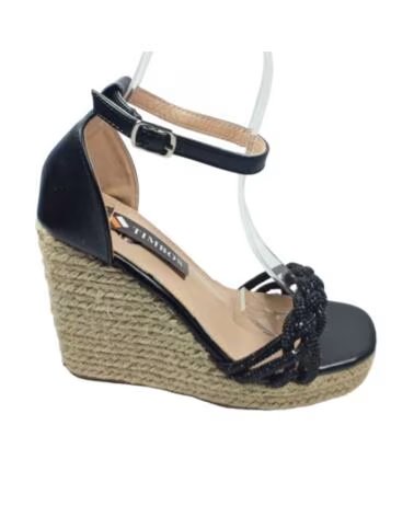 TIMBOS DAMEN ESPARTO KEILSANDALE 127668 NEGRO