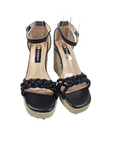 TIMBOS DAMEN ESPARTO KEILSANDALE 127668 NEGRO