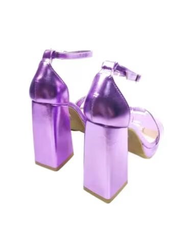 TIMBOS SANDALES À TALONS DE FÊTE ET PLATEFORME POUR FEMME 127638 VIOLET PURPURA
